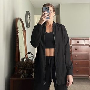 Be Cool Los Angeles Oversized Black Bomber Jacket